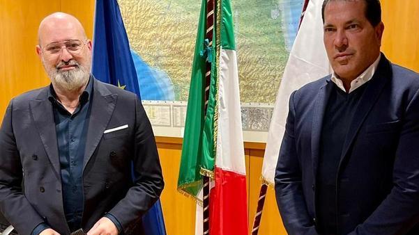 Tacopina e il d.g. Gazzoli in Regione ricevuti dal presidente Bonaccini