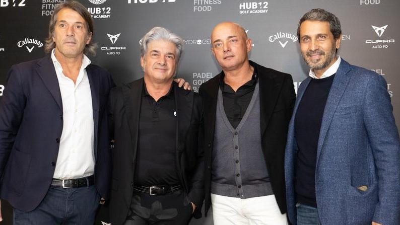 Spal e Kleb all’inaugurazione di HUB 12 Padel e altro in un centro modernissimo