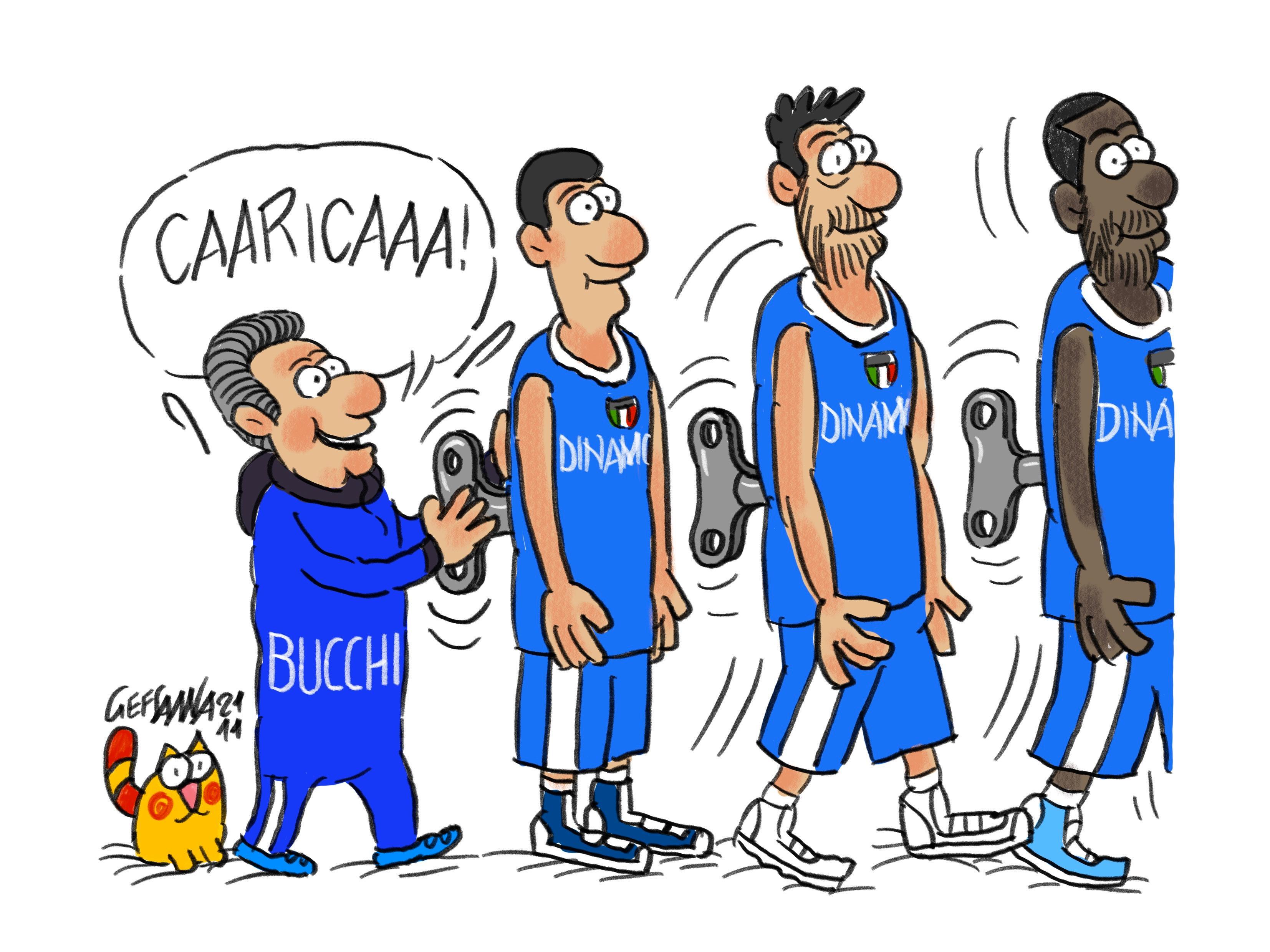 La vignetta di Gef: con il Napoli primo test a Sassari per la Dinamo di Bucchi 