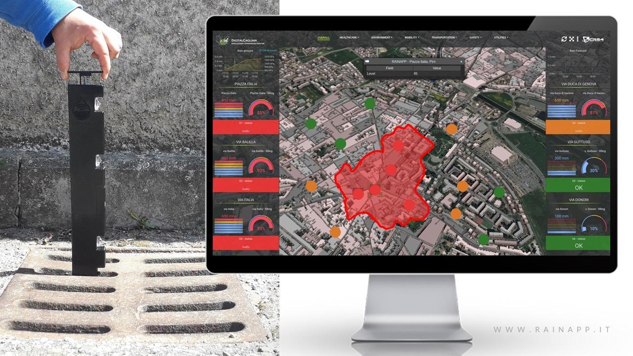 Rainapp, tecnologia sarda per monitorare le città sul rischio alluvioni