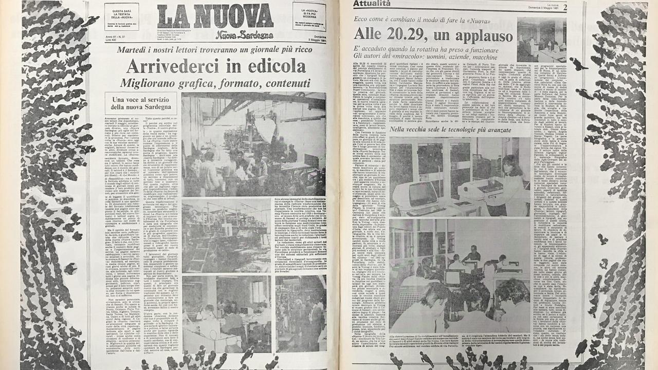 Il paginone con cui il 3 maggio 1981 fu presentata la nuova veste del giornale