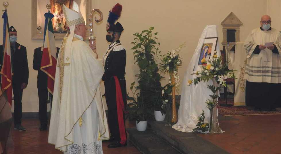 Celebrata la messa per la Virgo Fidelis 