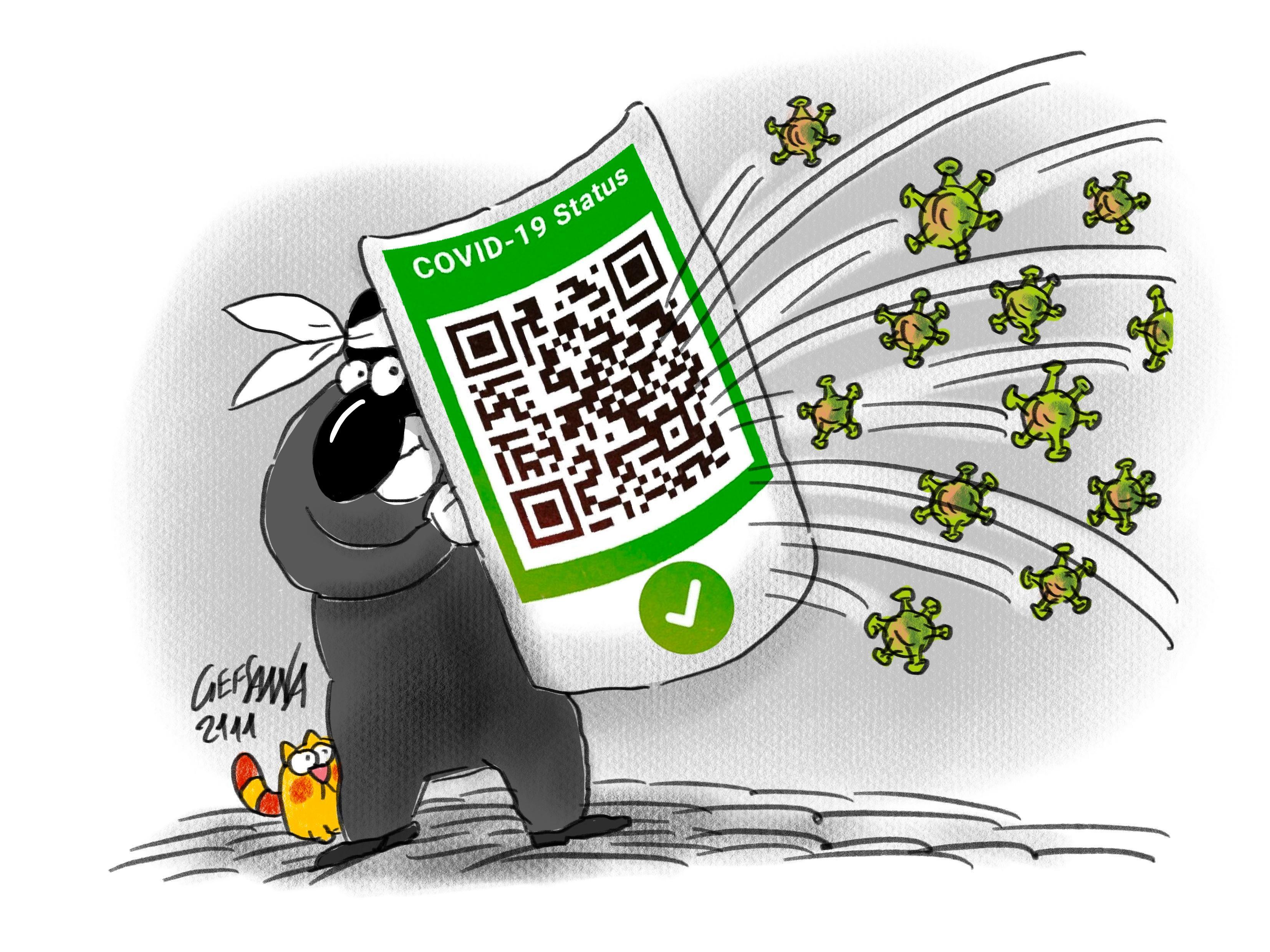 La vignetta di Gef: a un passo dal varo del super green pass