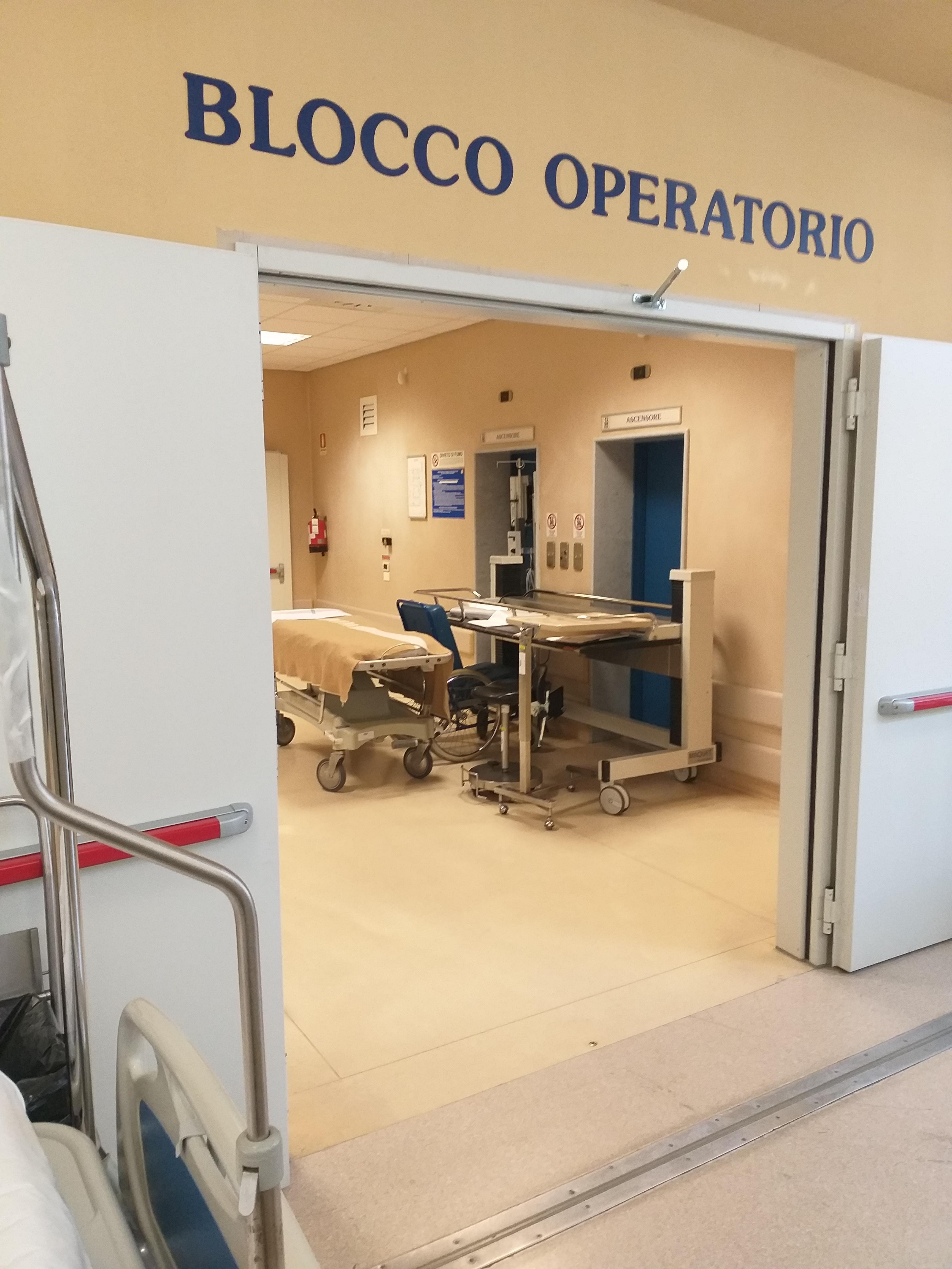 L’entrata del blocco operatorio