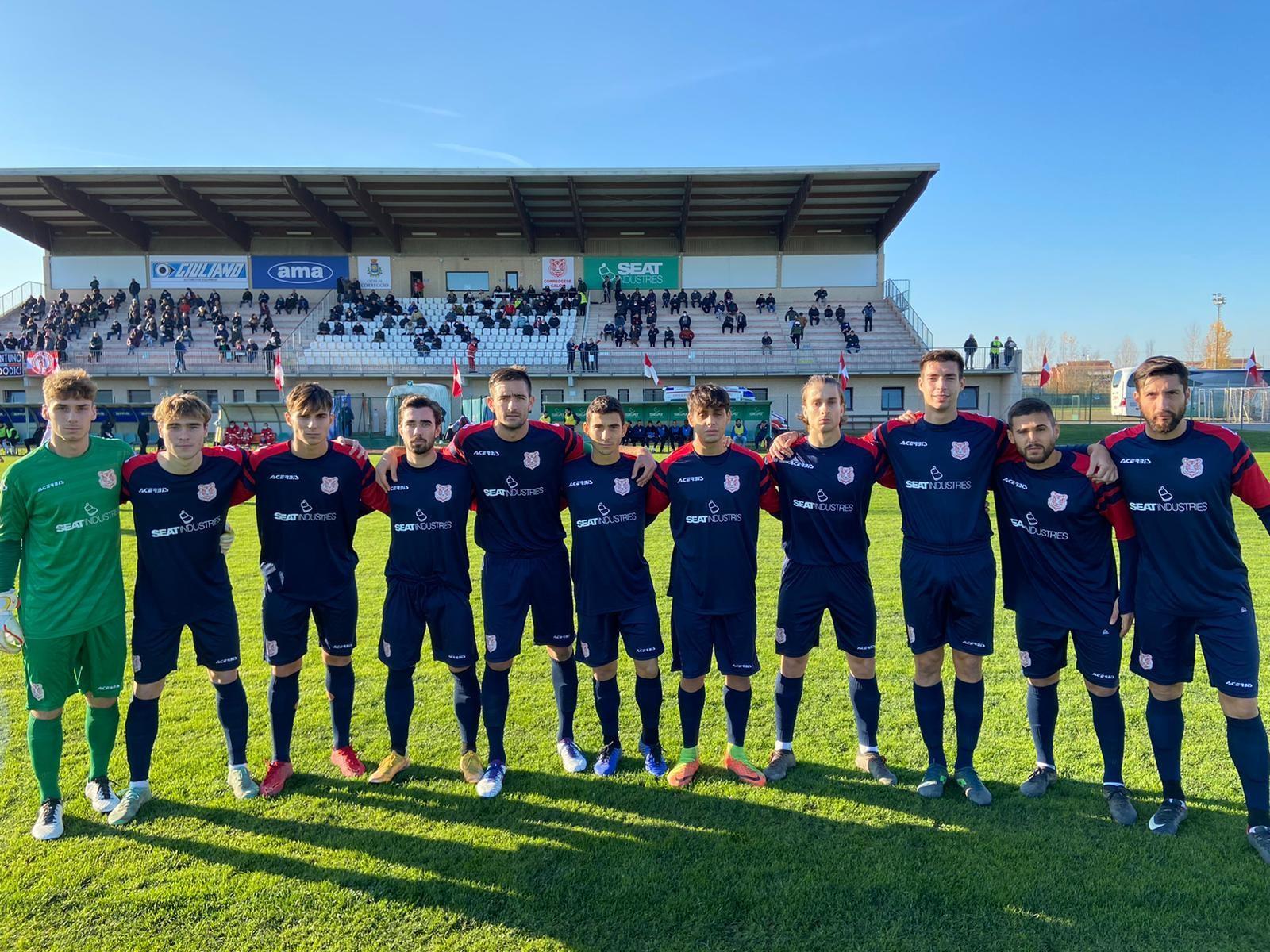 La formazione della Correggese scesa in campo contro il Carpi