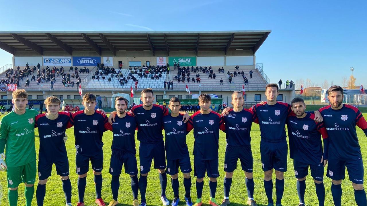 La formazione della Correggese scesa in campo contro il Carpi
