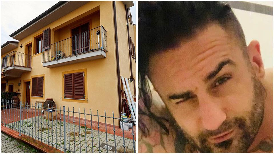 Via Boccaccio a Carmignano: l’ abitazione dove viveva Gianni Avvisato, a destra, vittima dell’omicidio