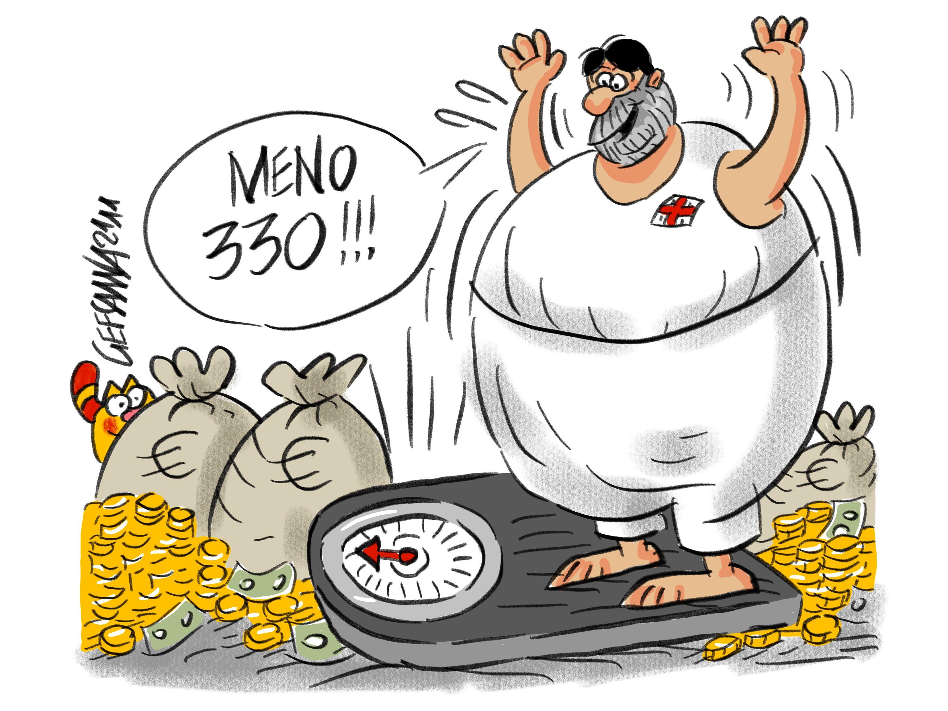 La vignetta di Gef - Regione, disavanzo in calo di 330 milioni