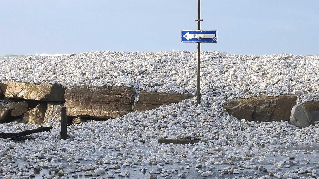 Torna il maltempo e torna la pioggia di sassini a Marina di Pisa - Foto