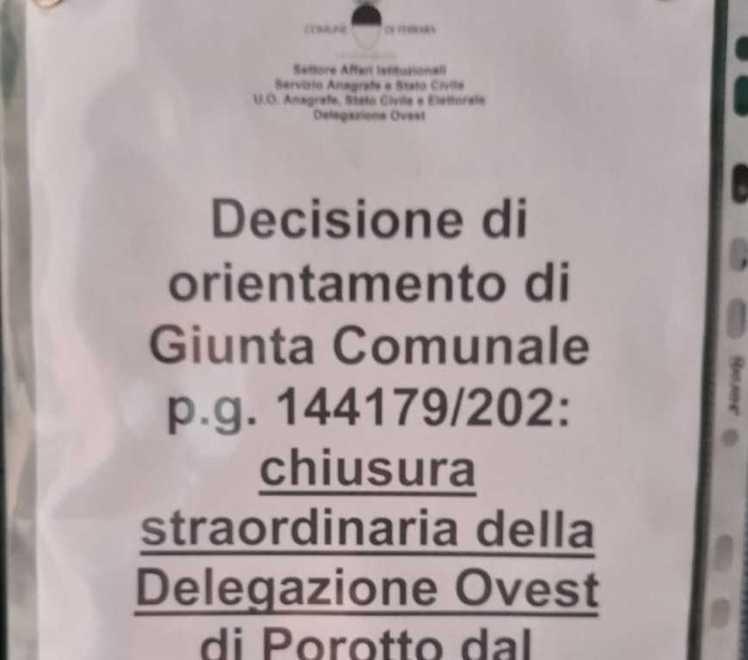 Chiude fino a gennaio la delegazione di Porotto