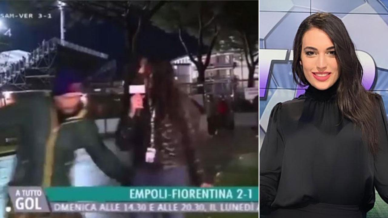 Molestie alla giornalista, individuato il tifoso viola: "Scusate, ho sbagliato". E Toscana Tv sospende il conduttore