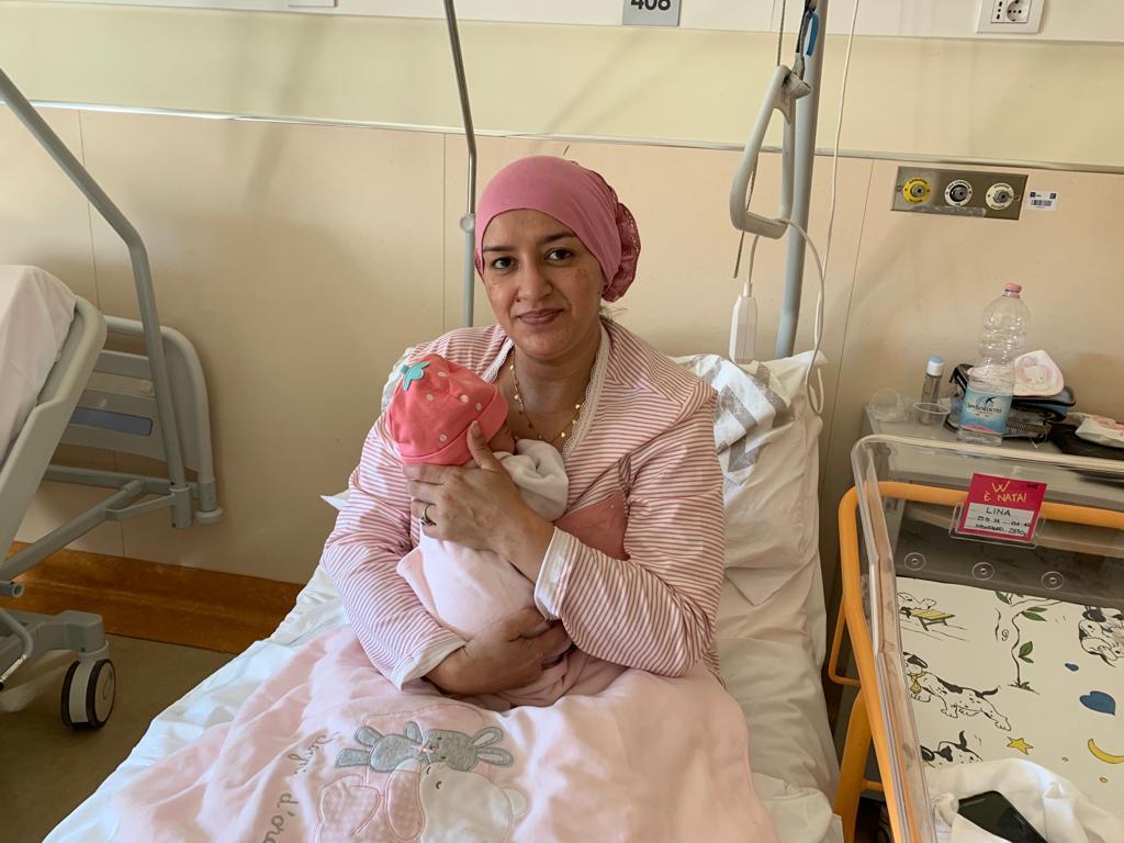 La mamma con la piccola Lina