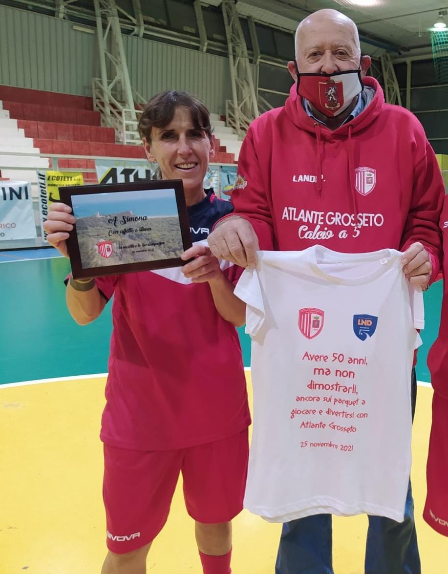 Simona Zorzi e il segretario dell'Atlante, Paolo Landi