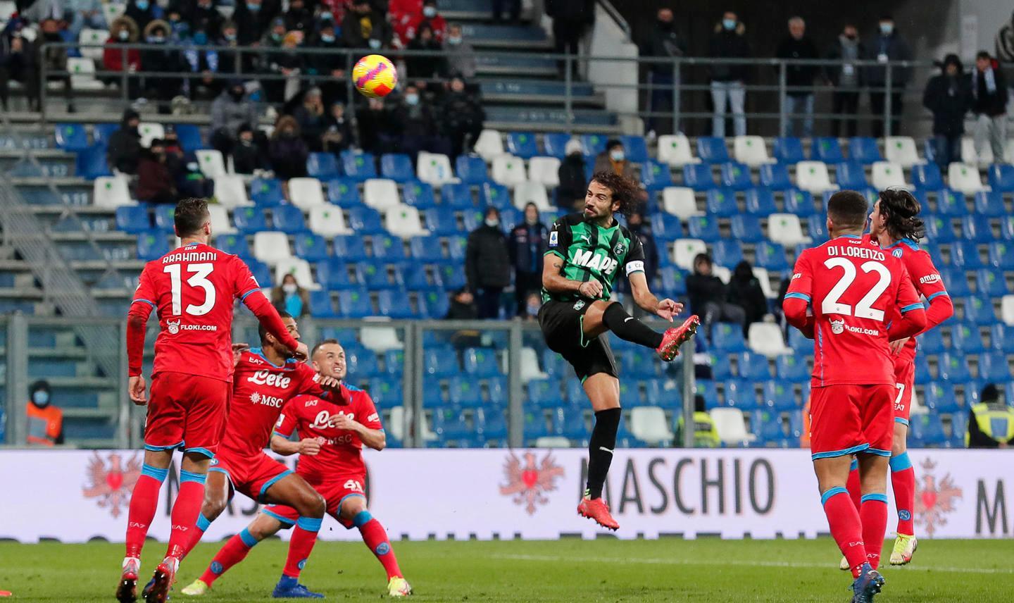 Il Sassuolo in rimonta rallenta il Napoli 