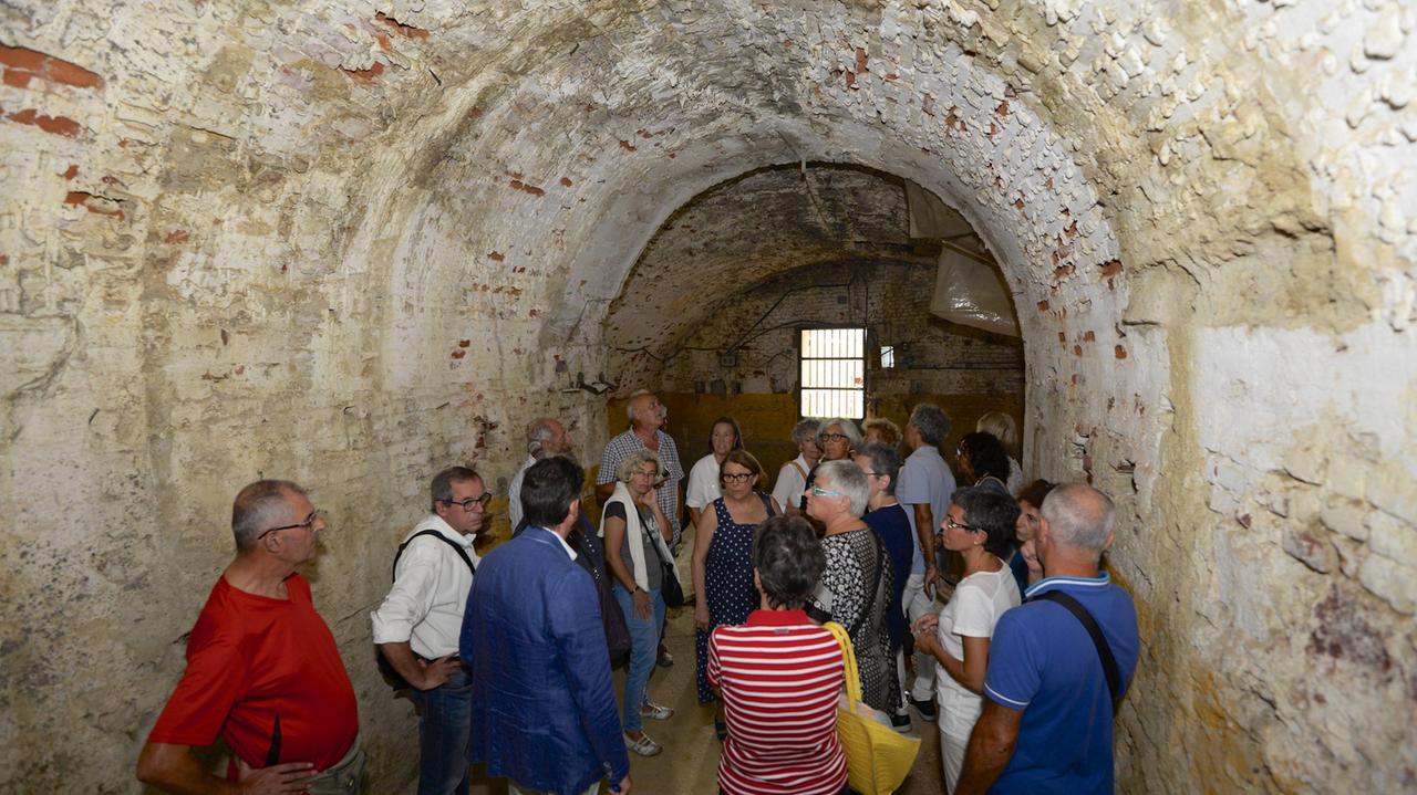La visita nei sotterranei delle Mura medicee di Grosseto organizzata dal Tirreno, in collaborazione con il Comune di Grosseto (foto Agenzia Bf)