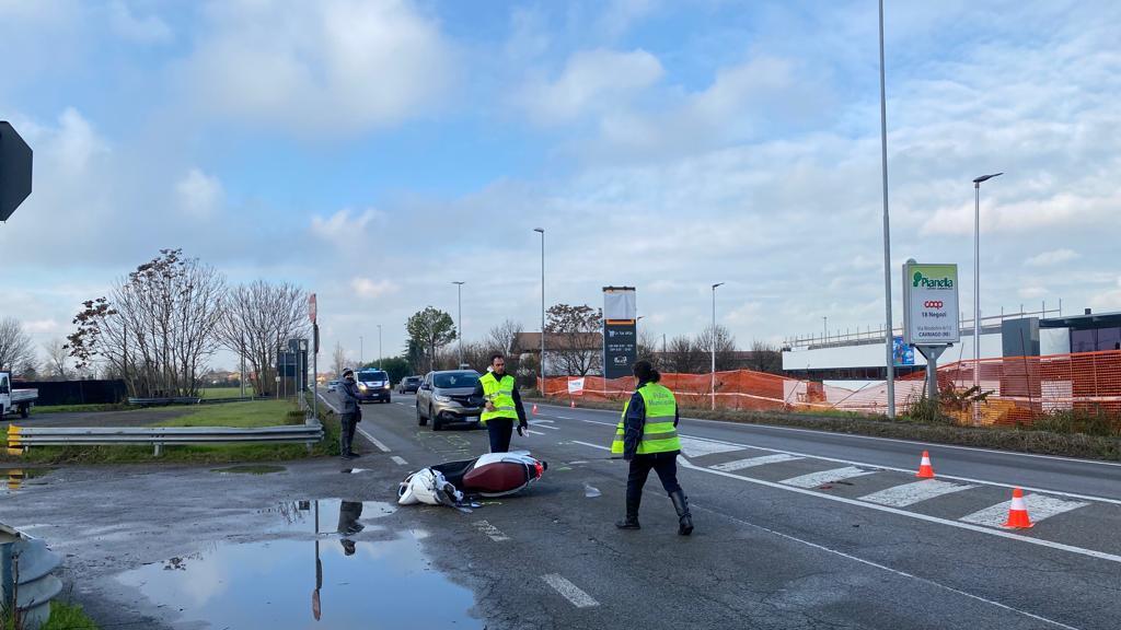 La scena dell'incidente