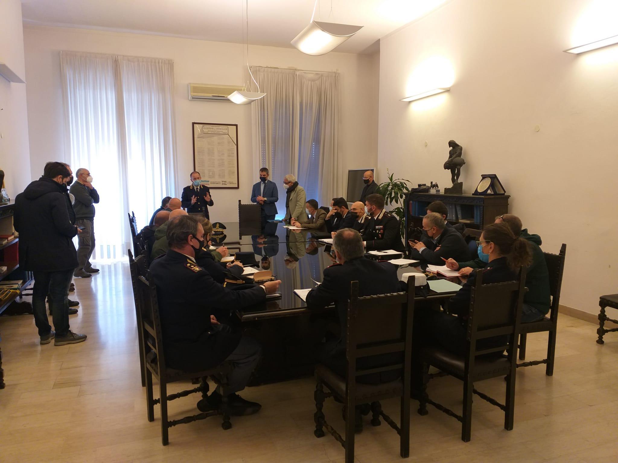 La riunione tecnica in prefettura