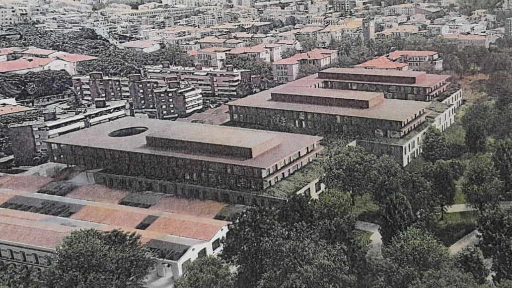 Il rendering dfel nuovo ospedale di Livorno affacciato sulla via della Meridiana