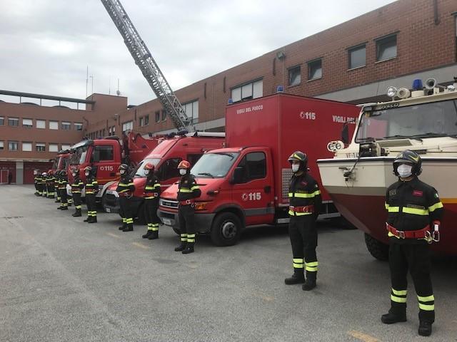 Grosseto, i vigili del fuoco celebrano Santa Barbara