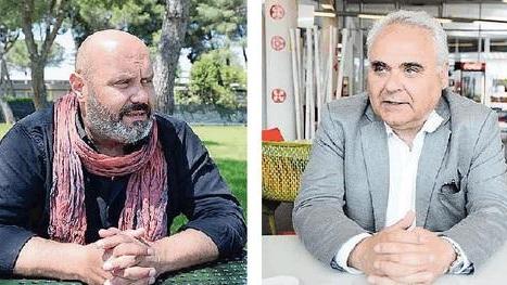 Il sindaco di Cecina Samuele Lippi e quello di Rosignano Daniele Donati