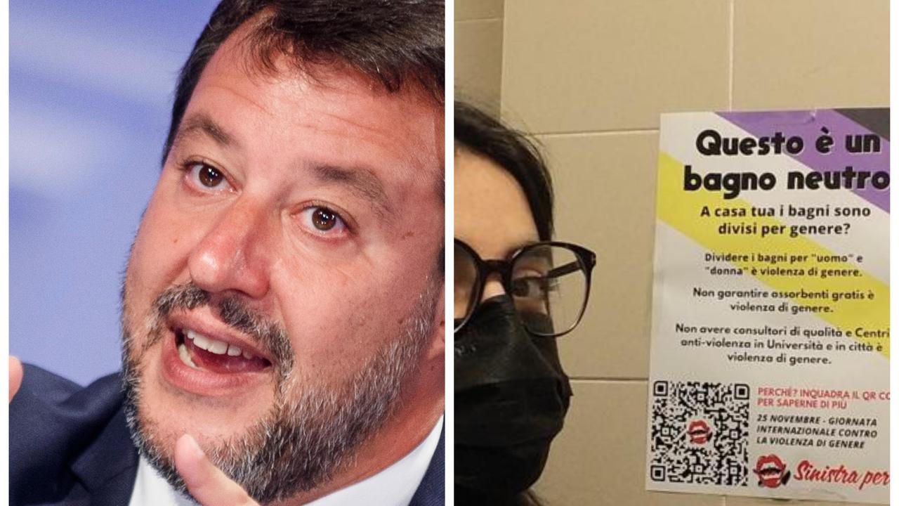 Salvini: «Ridicoli gli studenti di Pisa che vogliono i bagni no gender»