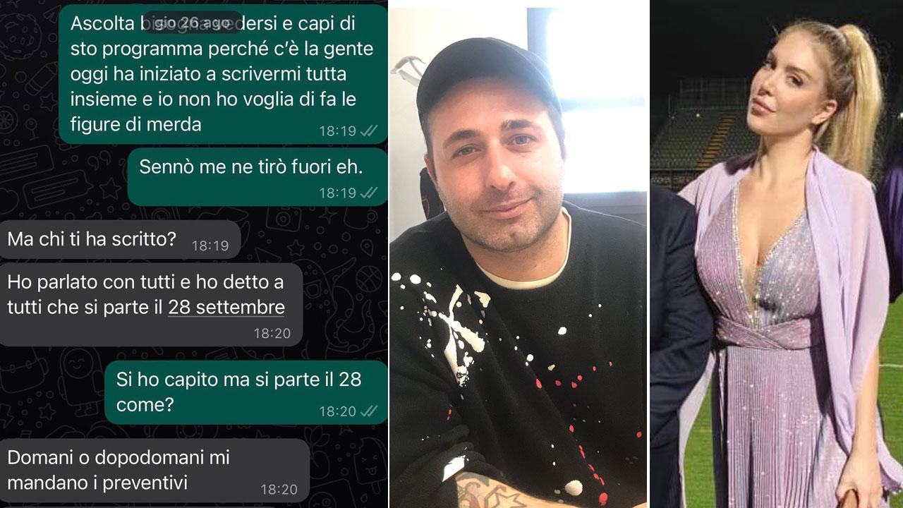 Il messaggio di Mazzuca al finto agente: “Me ne tiro fuori”;  nella foto a destra Andrea Mazzuca e Giulia Ragazzini