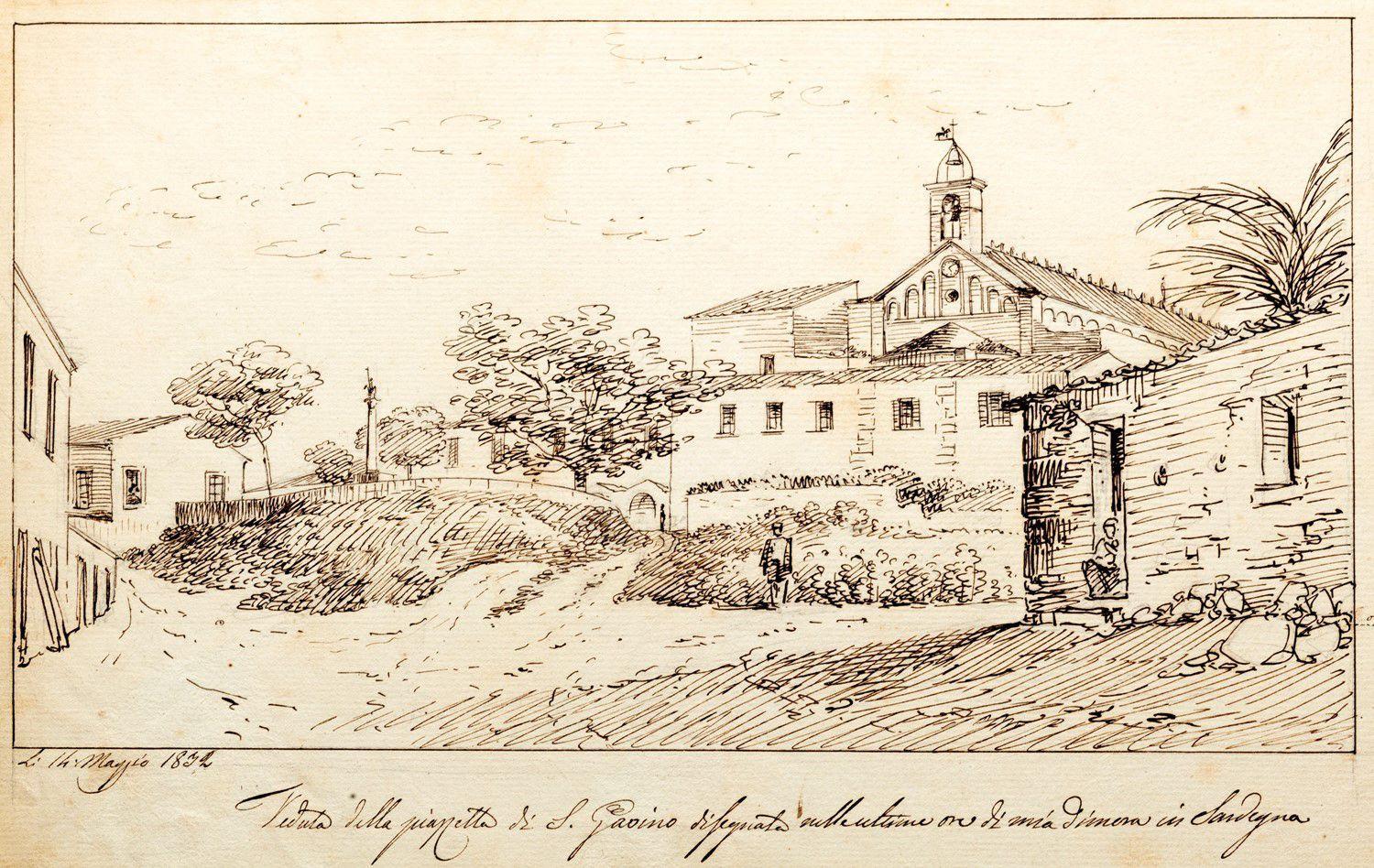 Porto Torres, il volto antico della basilica di San Gavino nel disegno inedito del 1832 