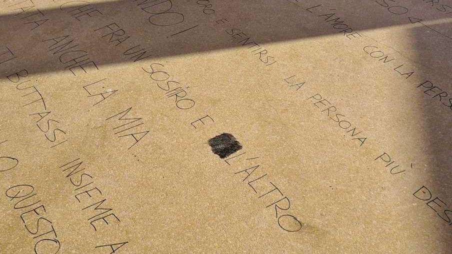 Un particolare della lettera (foto Daniele Stefanini/Silvi)