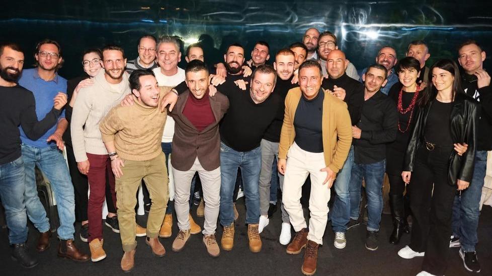 La foto di gruppo della festa della Gds Impianti