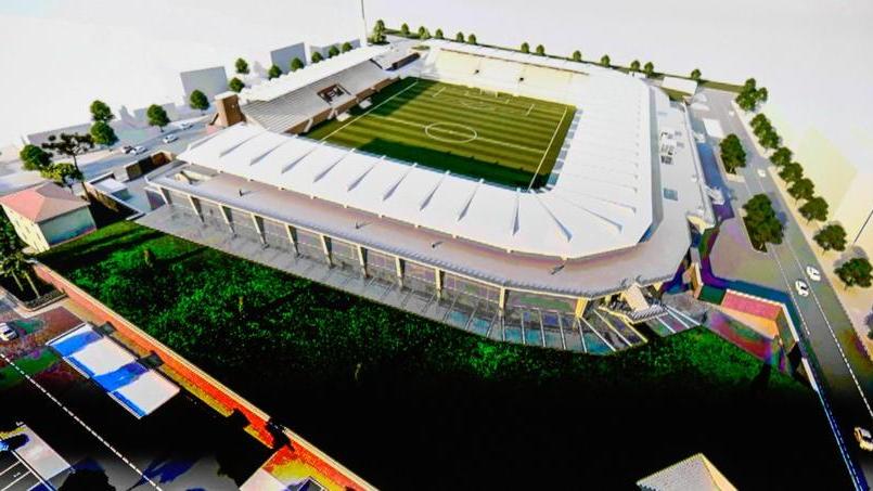 Un’immagine mostra come sarà il futuro stadio Porta Elisa