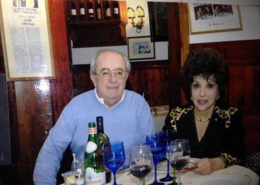 Piero Cei nel suo ristorante con Gina Lollobrigida