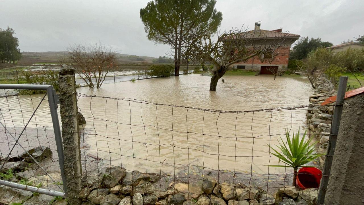Bomba d'acqua nell'Oristanese e in Marmilla: danni e allagamenti