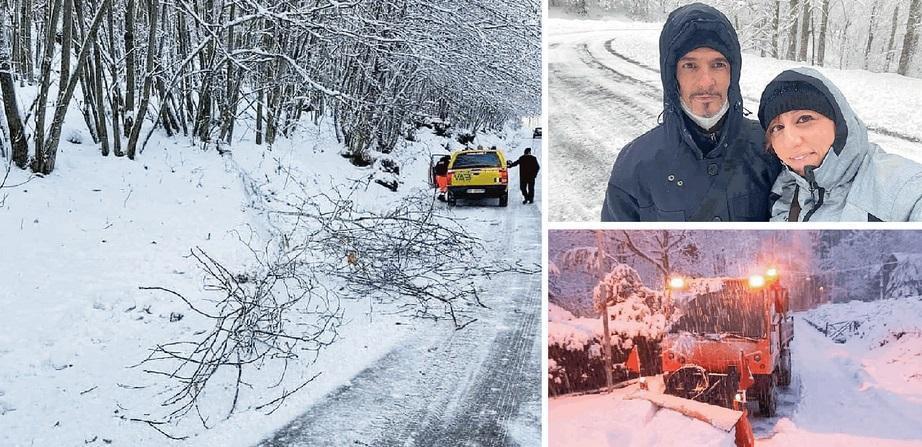 Maltempo sull'Amiata, il racconto dei turisti: «Bufera di neve e strade bloccate»