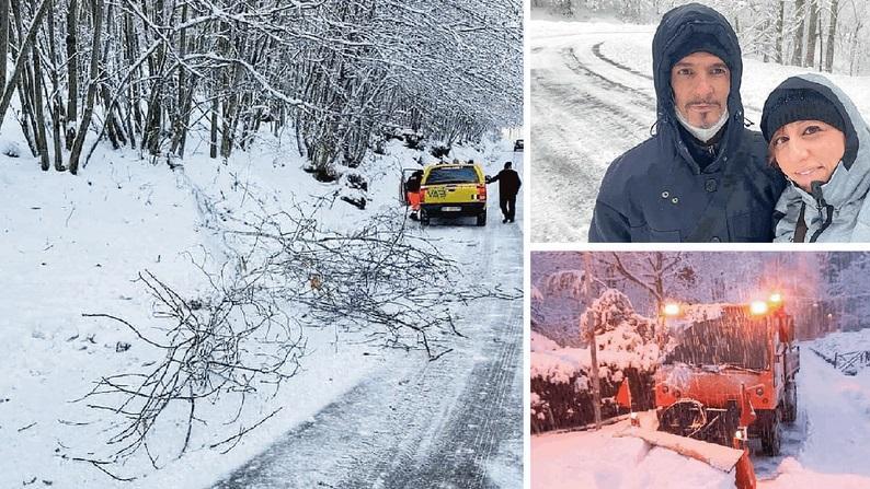 Maltempo sull'Amiata, il racconto dei turisti: «Bufera di neve e strade bloccate»