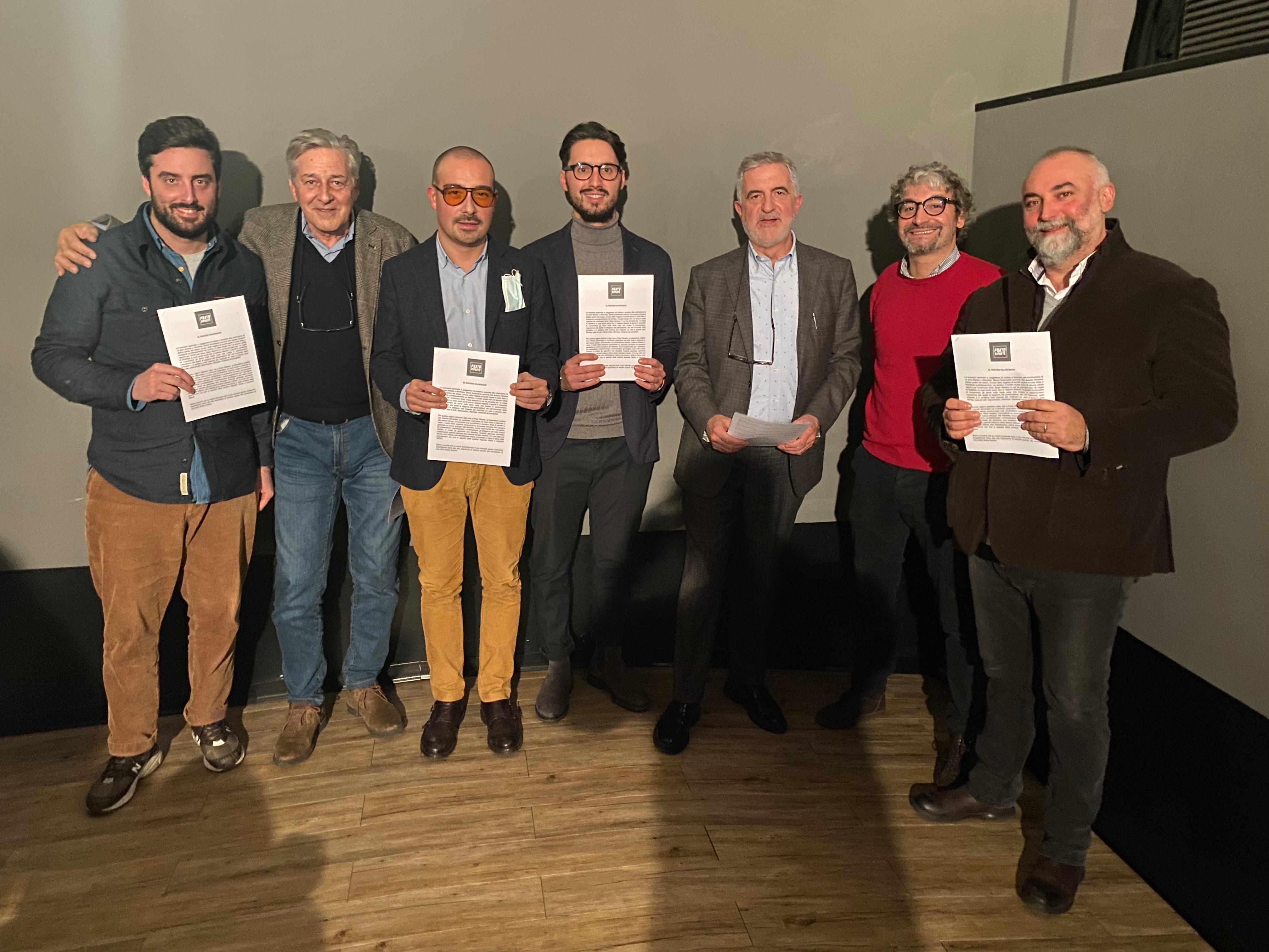 Da sx: Targetti, Bini, Giusti, Ruggiero, Bambagioni, Micheloni e Ansiati