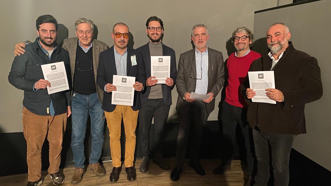 Da sx: Targetti, Bini, Giusti, Ruggiero, Bambagioni, Micheloni e Ansiati