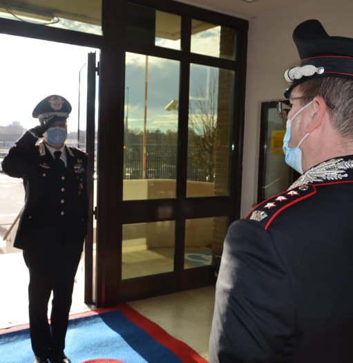 Il generale Angrisani ieri in visita al Comando