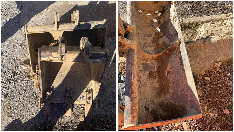 le benne rubate sul cantiere stradale