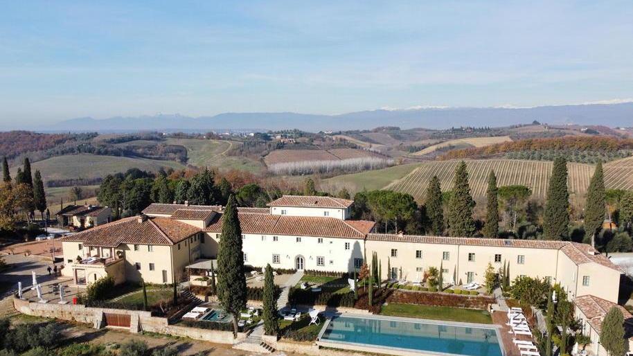 o una veduta di Villa Petriolo vicino a Cerreto Guidi