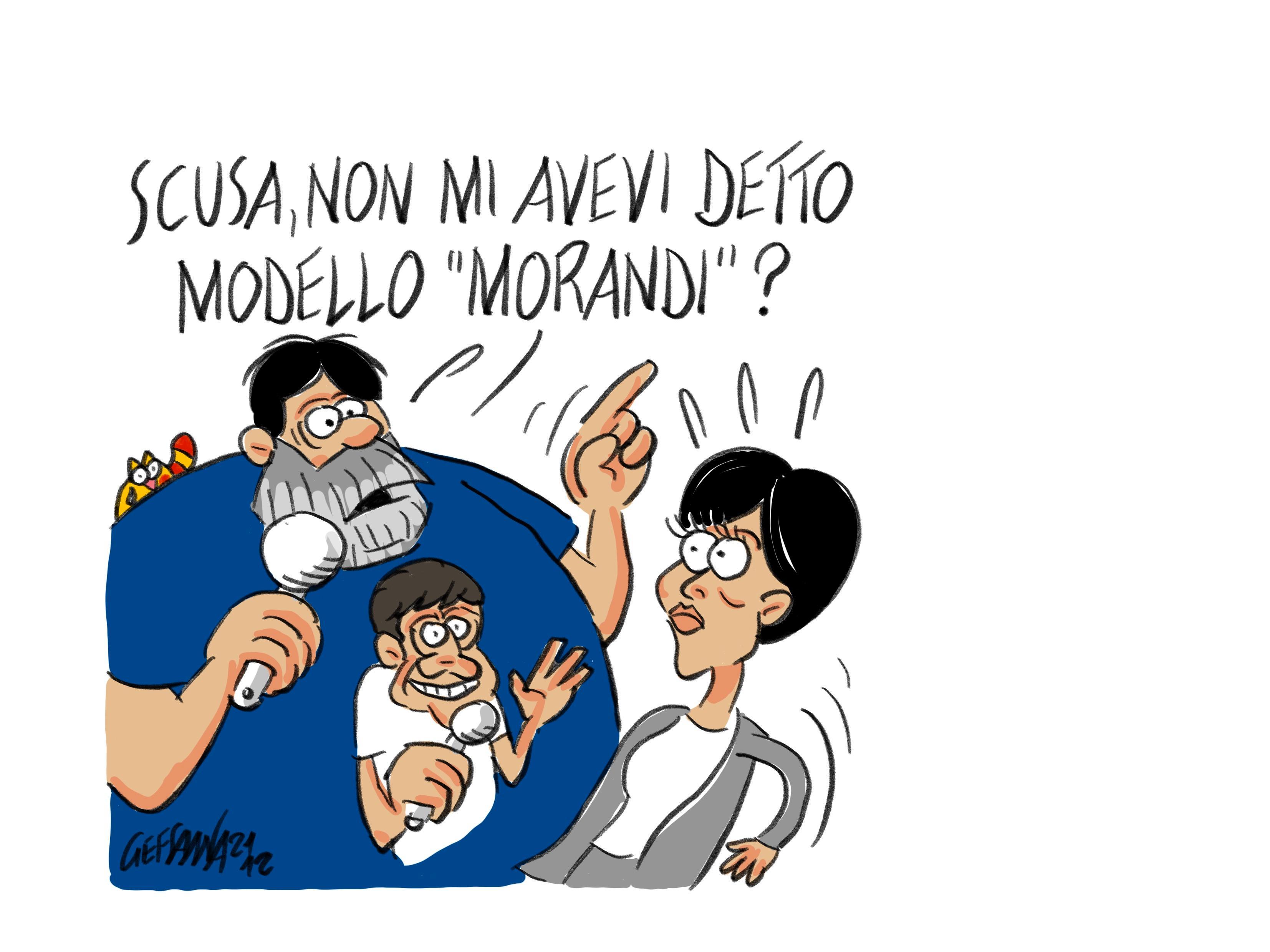 La vignetta di Gef: il sistema Morandi nell'isola, procedure accelerate per le opere