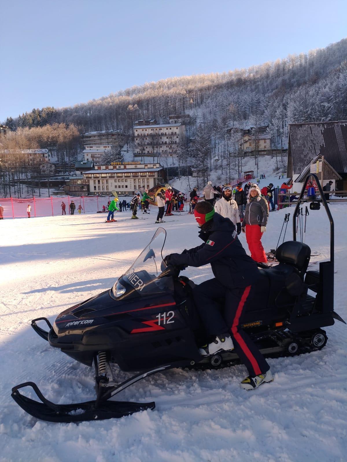 Carabinieri sulle piste: già sette interventi di soccorso