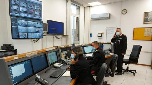 La sala operativa dei carabinieri