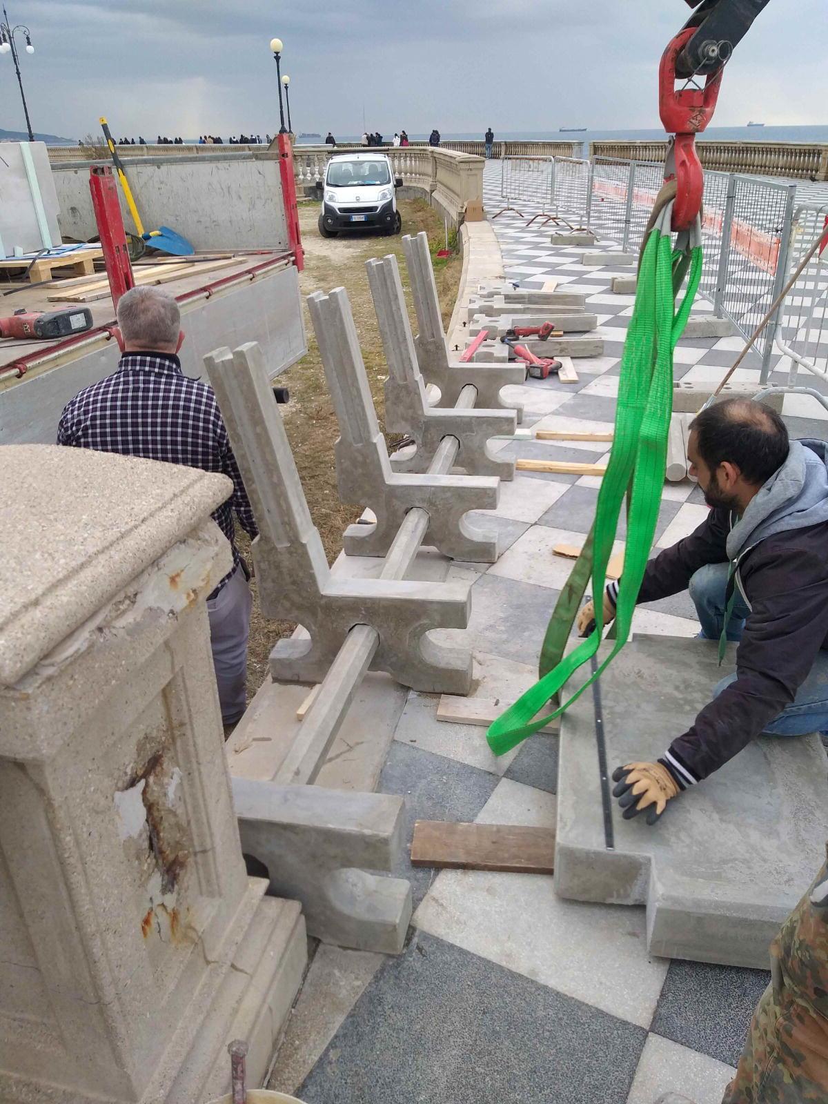 I lavori alla Terrazza