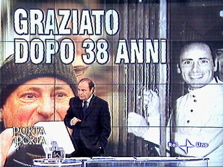 Graziano Mesina ospite di Bruno Vespa a "Porta a porta"