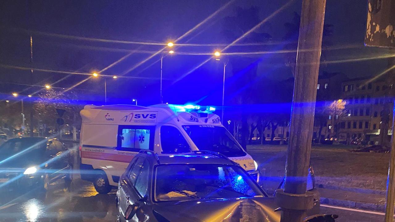 L'auto distrutta