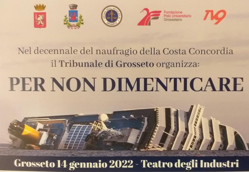 Per non dimenticare Naufragio Concordia dieci anni dopo 