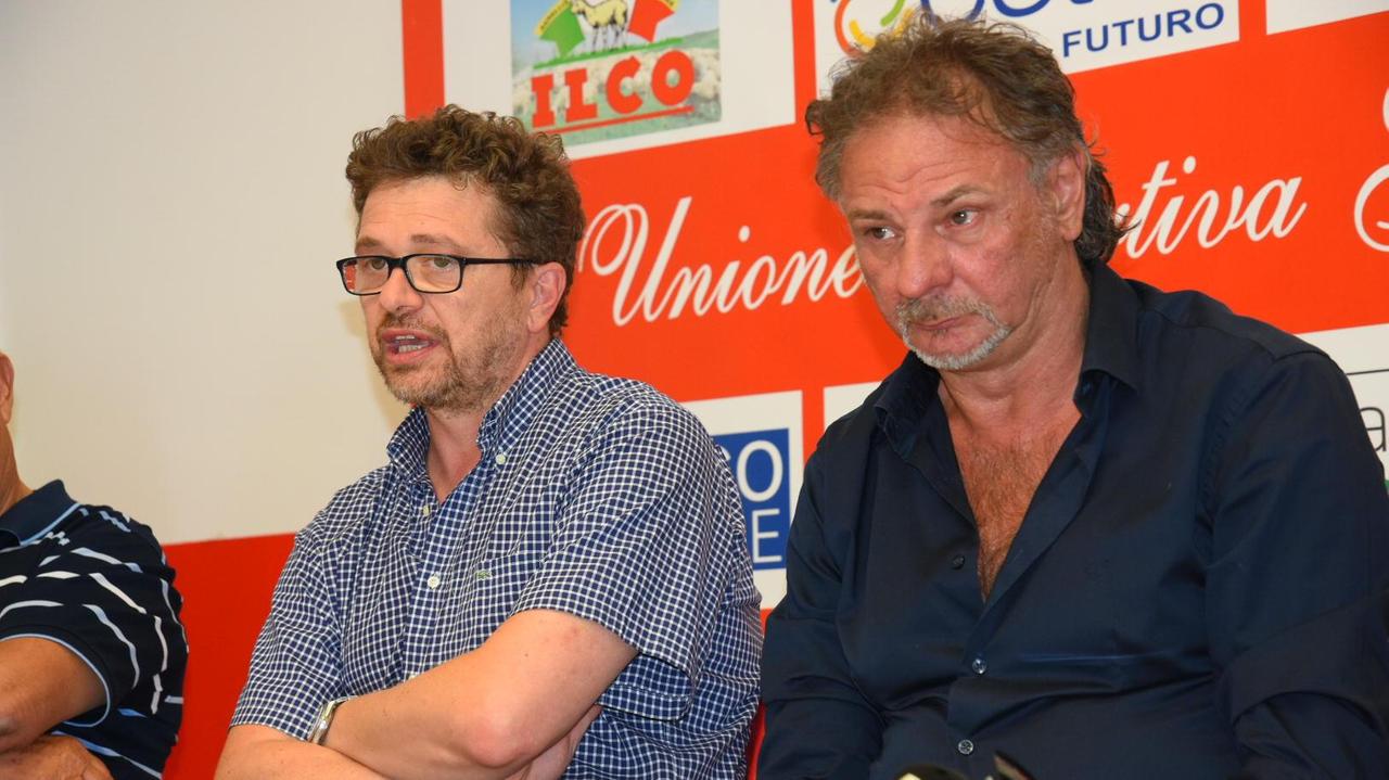 Da sinistra Simone e Mario Ceri, vicepresidente e presidente dell'Us Grosseto 1912