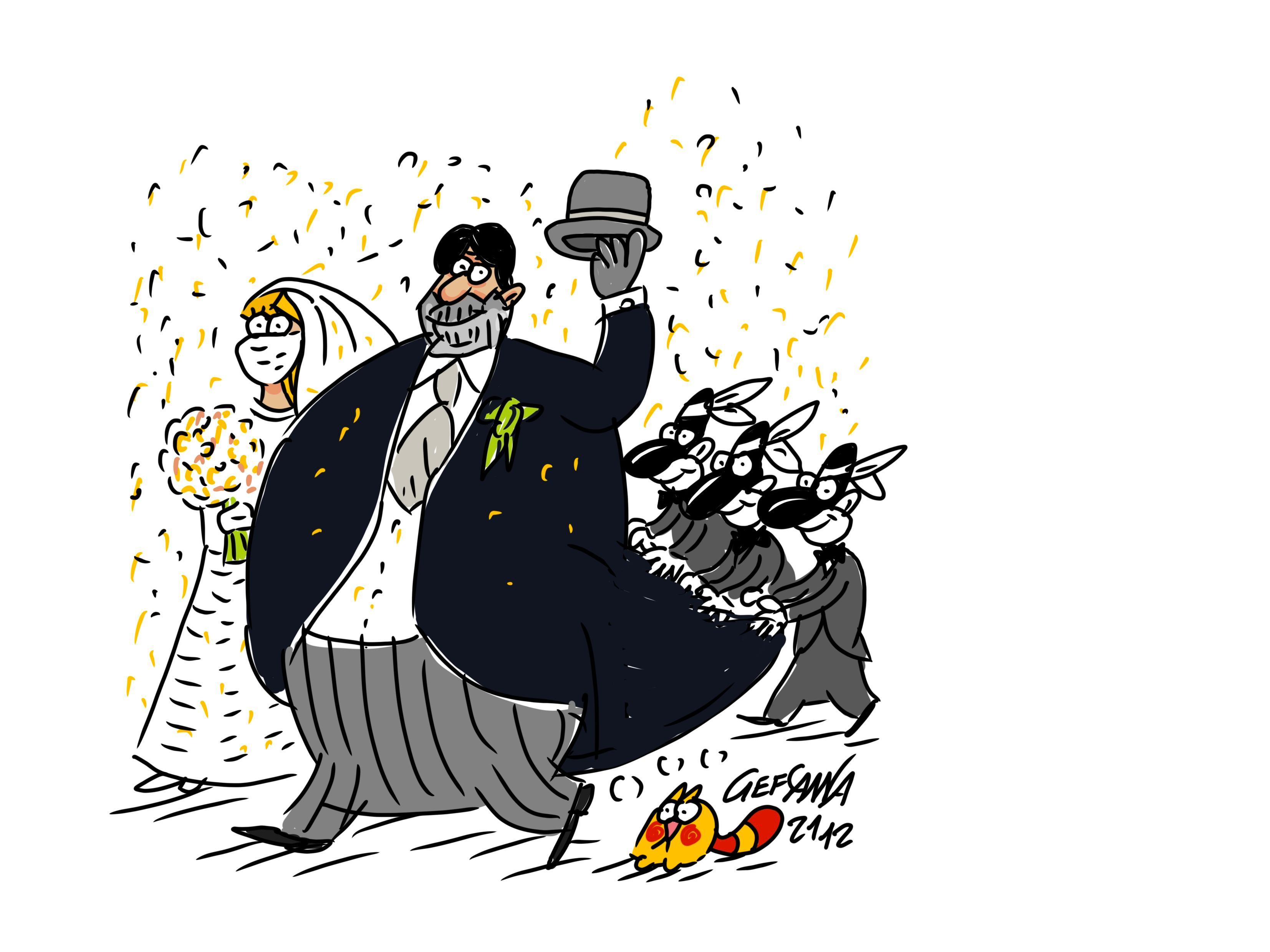 La vignetta di Gef: si è sposato il governatore Christian Solinas