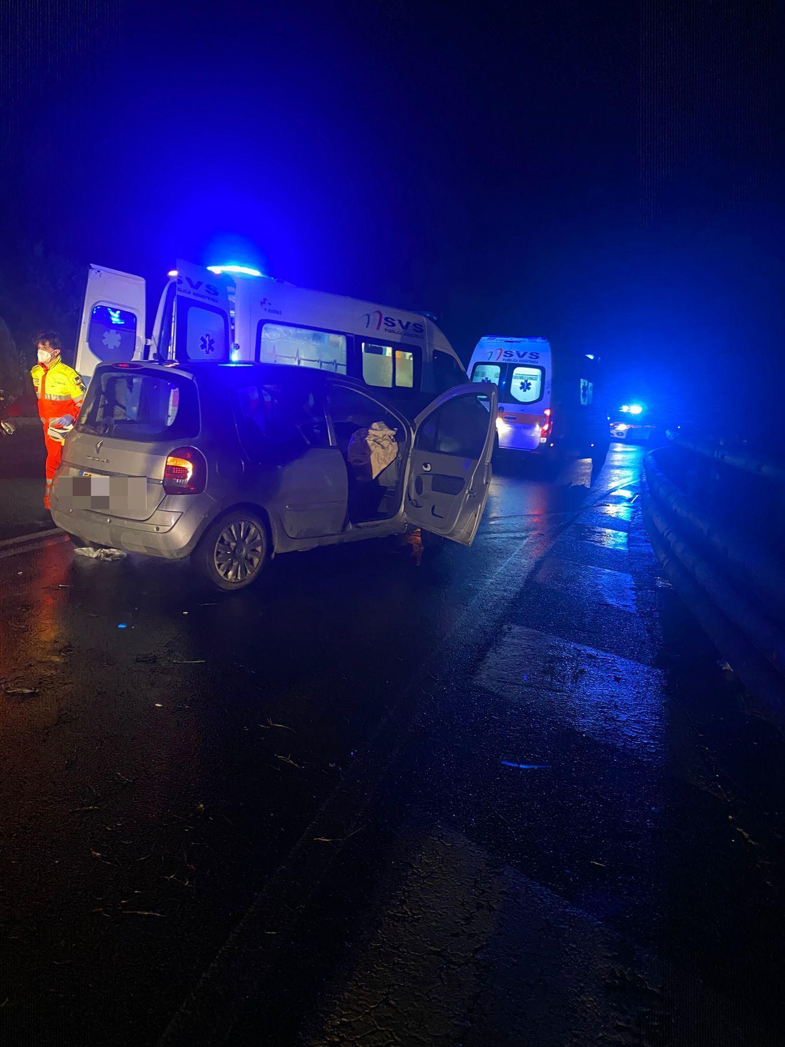 La Renault Scenic dopo l'incidente