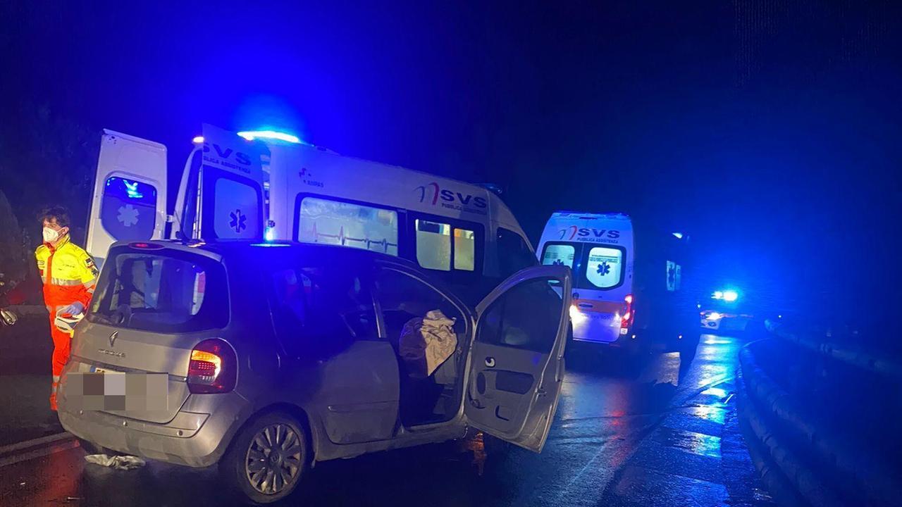La Renault Scenic dopo l'incidente